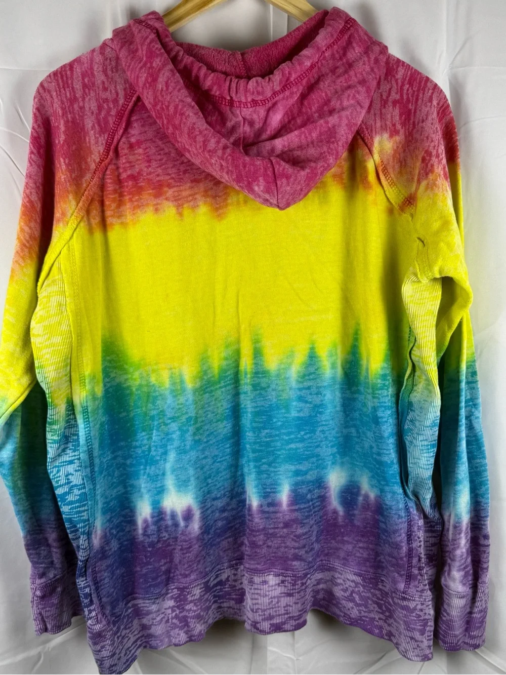Montauk The End Rainbow Tie Dye Hoodie Pullover XXL Beach Graphic